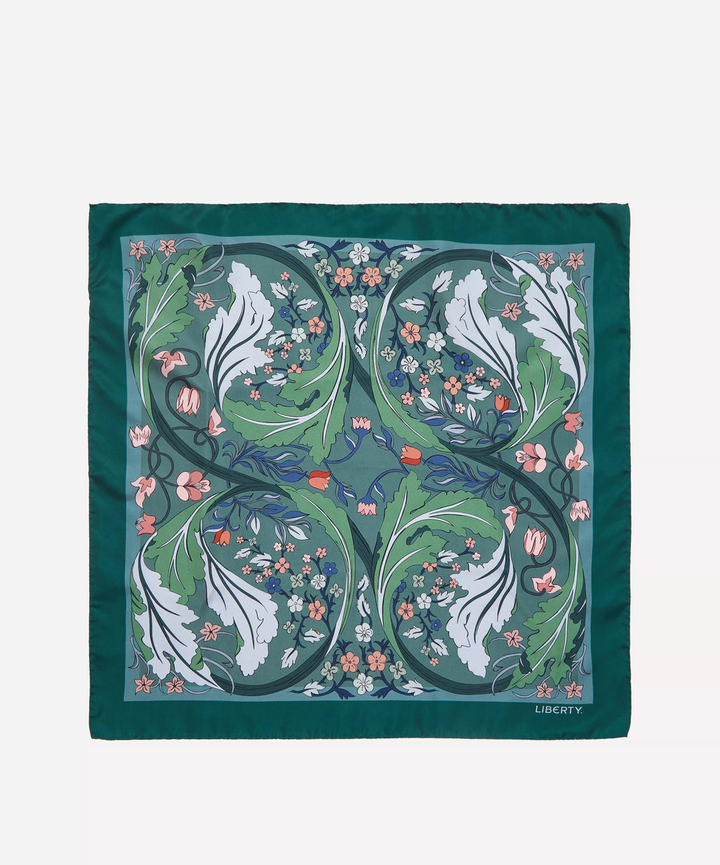 May's Garden Silk Scarf
