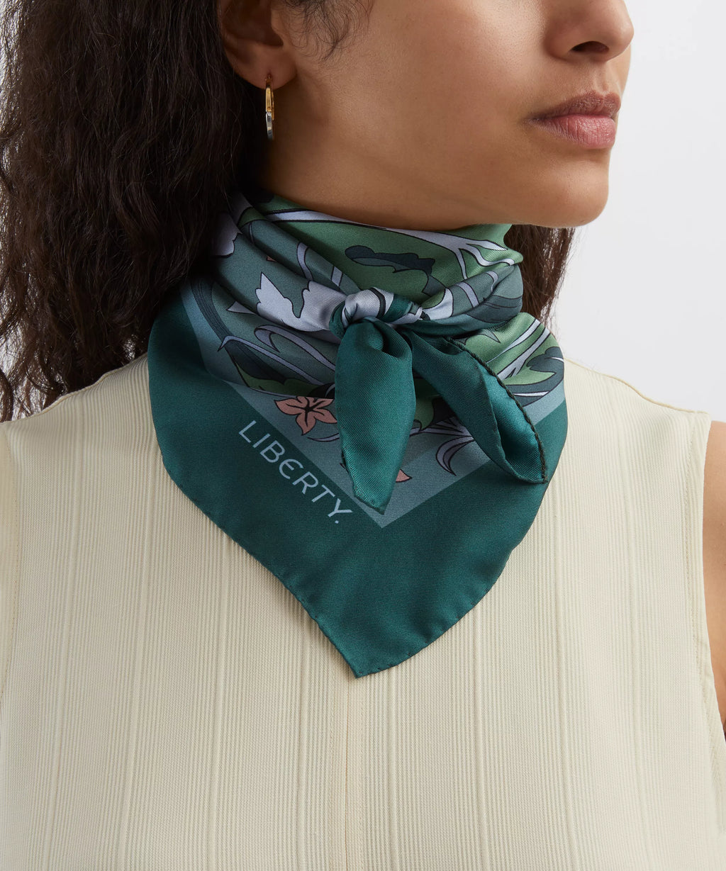 May's Garden Silk Scarf