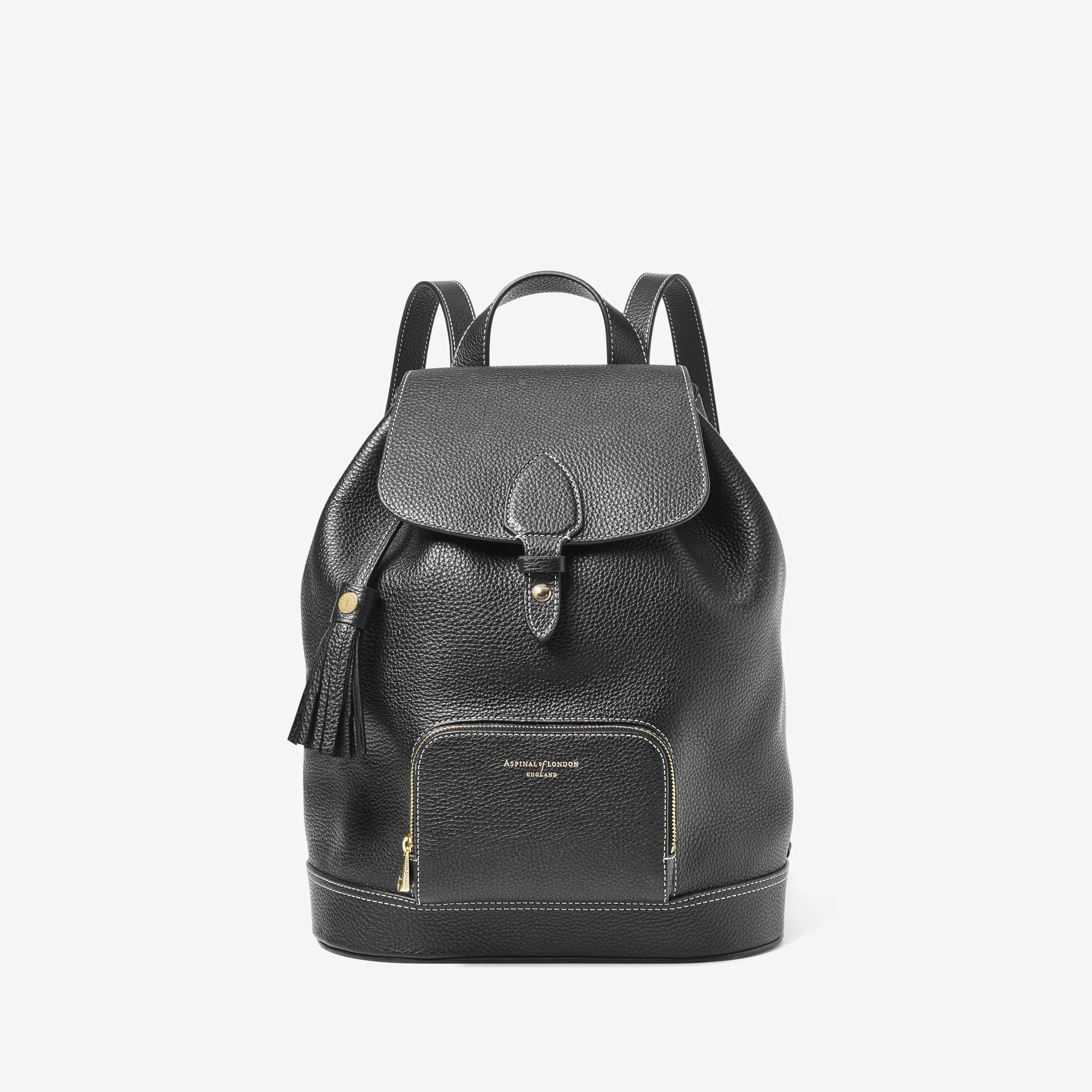 Small Backpack Black Milled Pebble
