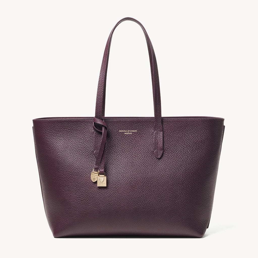 Zipped East West Tote with Shield Charm