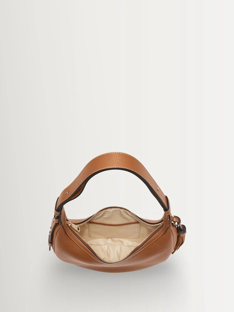 Brown Crescent Small Bag